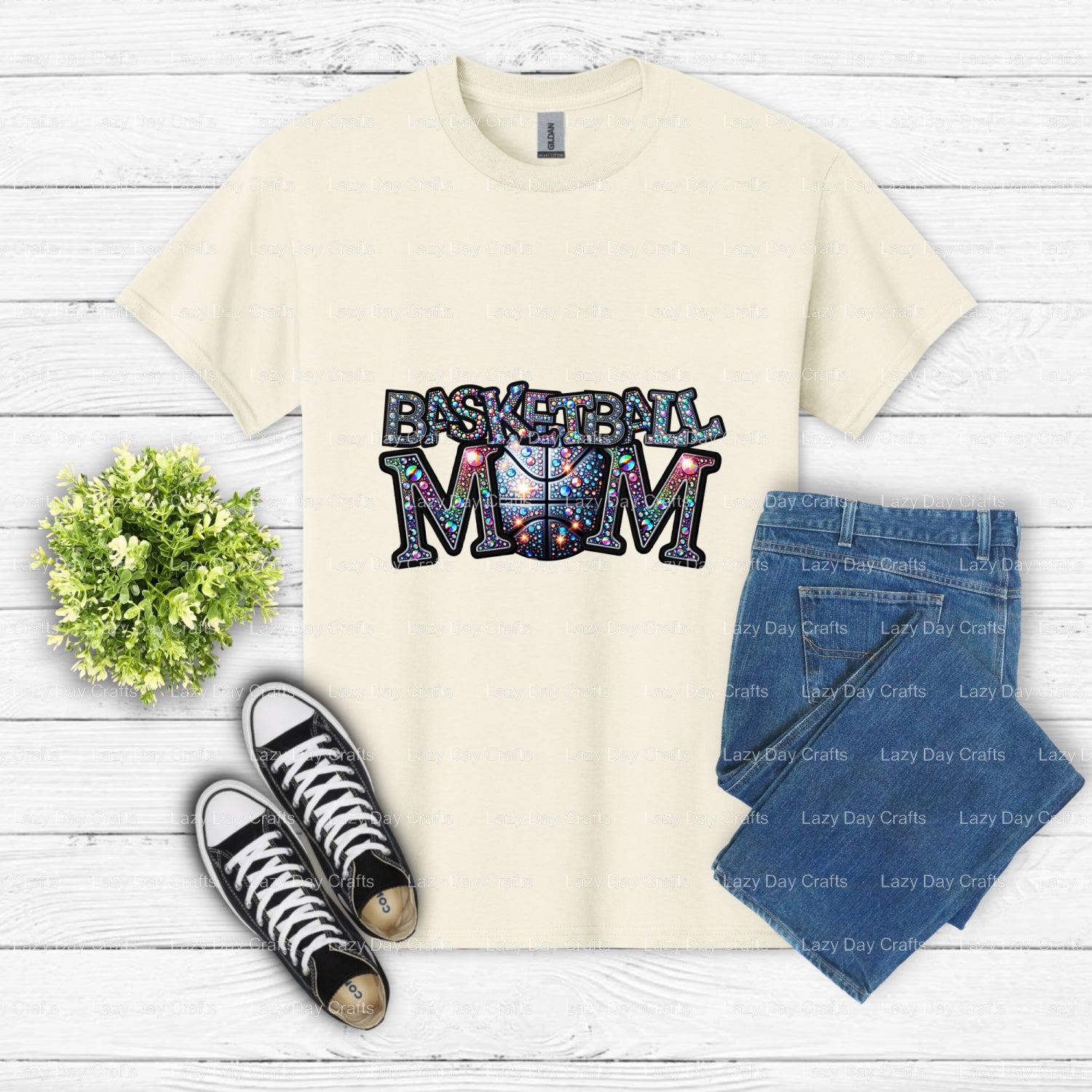 Basketball Mom – DTF Transfer (view 2 of 2) – by Lazy Day Crafts – DTF Transfers – DTF Transfers, Premade DTF