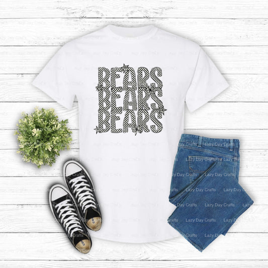Bear Mascot School Spirit – DTF Transfer (view 1 of 2) – by Lazy Day Crafts – DTF Transfers – School Spirit, DTF Transfers