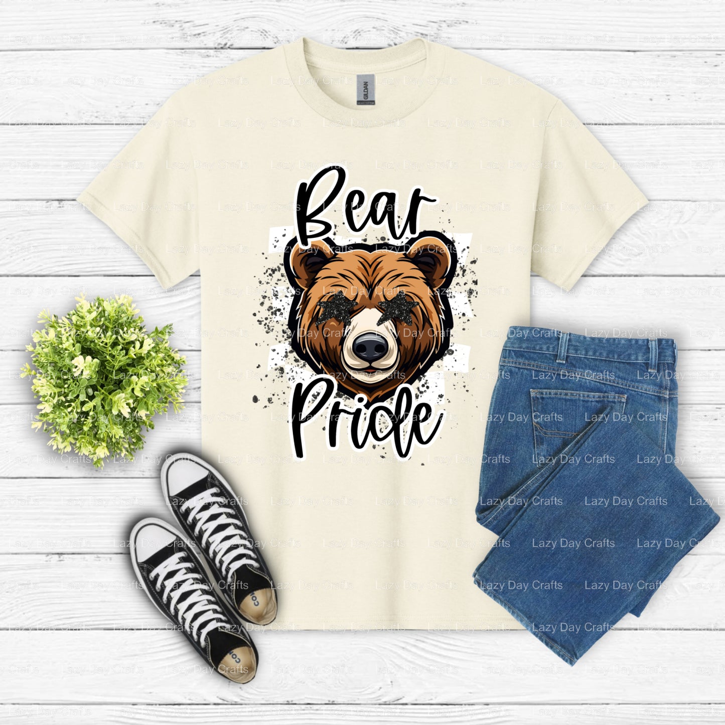 Bear Pride – School Mascot DTF Transfer (view 2 of 2) – by Lazy Day Crafts – DTF Transfers – School Mascot, Apparel Decora...