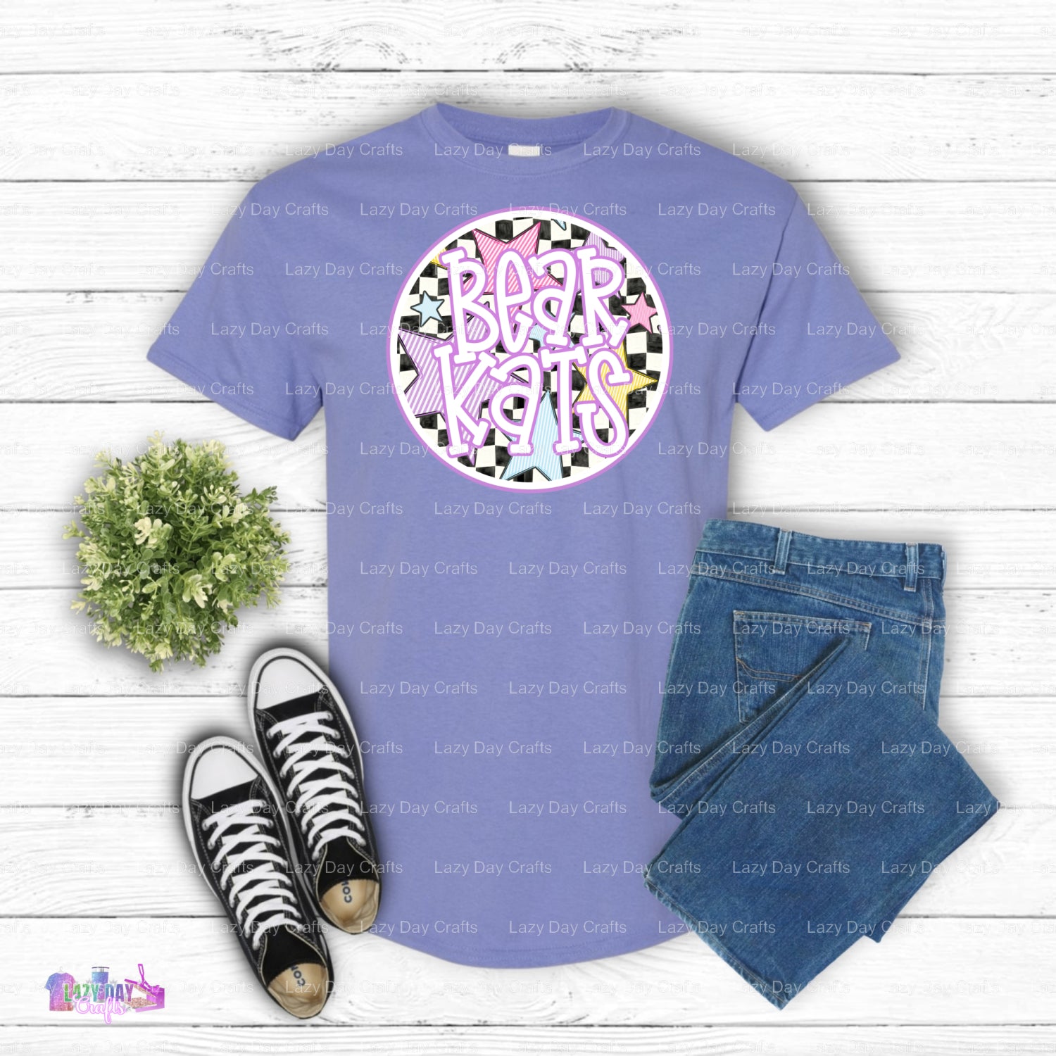 BEARKATS VARSITY Bear Mascot – School Spirit DTF Transfer (view 1 of 2) – by Lazy Day Crafts – DTF Transfers – School Spir...