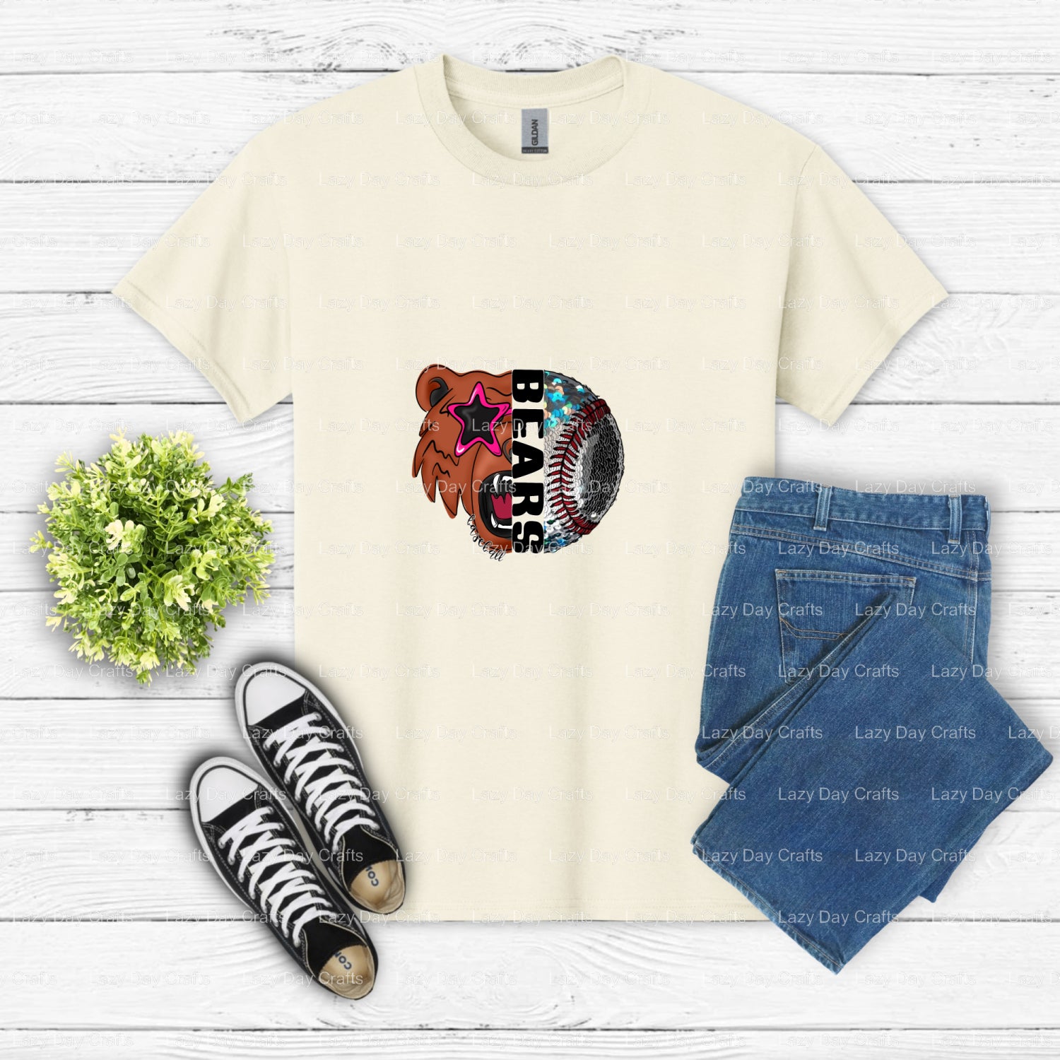 BEARS BASEBALL – School Mascot Sports DTF Transfer (view 2 of 2) – by Lazy Day Crafts – DTF Transfers – School Mascot, Spo...
