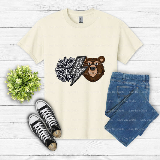 BEARS CHEER – School Spirit DTF Transfer (view 1 of 2) – by Lazy Day Crafts – DTF Transfers – School Spirit, DTF Transfers
