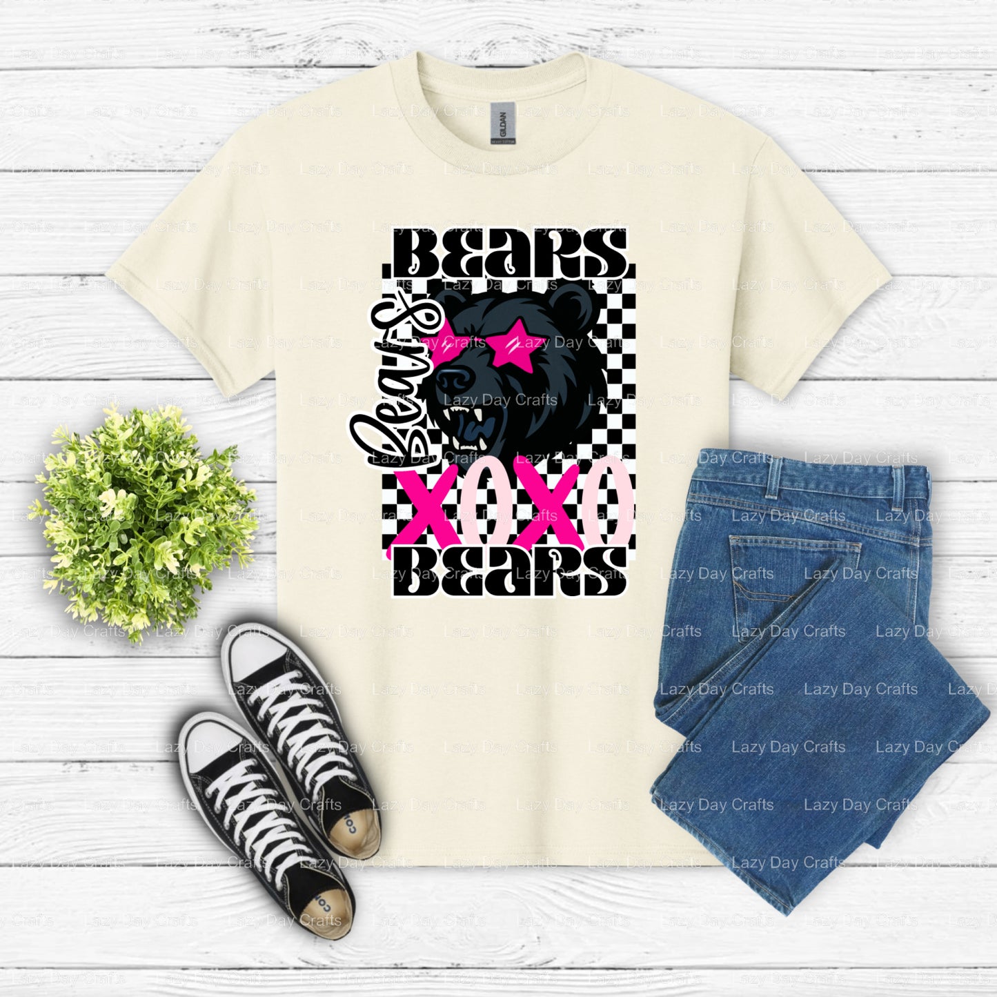 BEARS Football Mascot – Premade DTF Transfer (view 1 of 2) – by Lazy Day Crafts – DTF Transfers – School Mascot, DTF Trans...