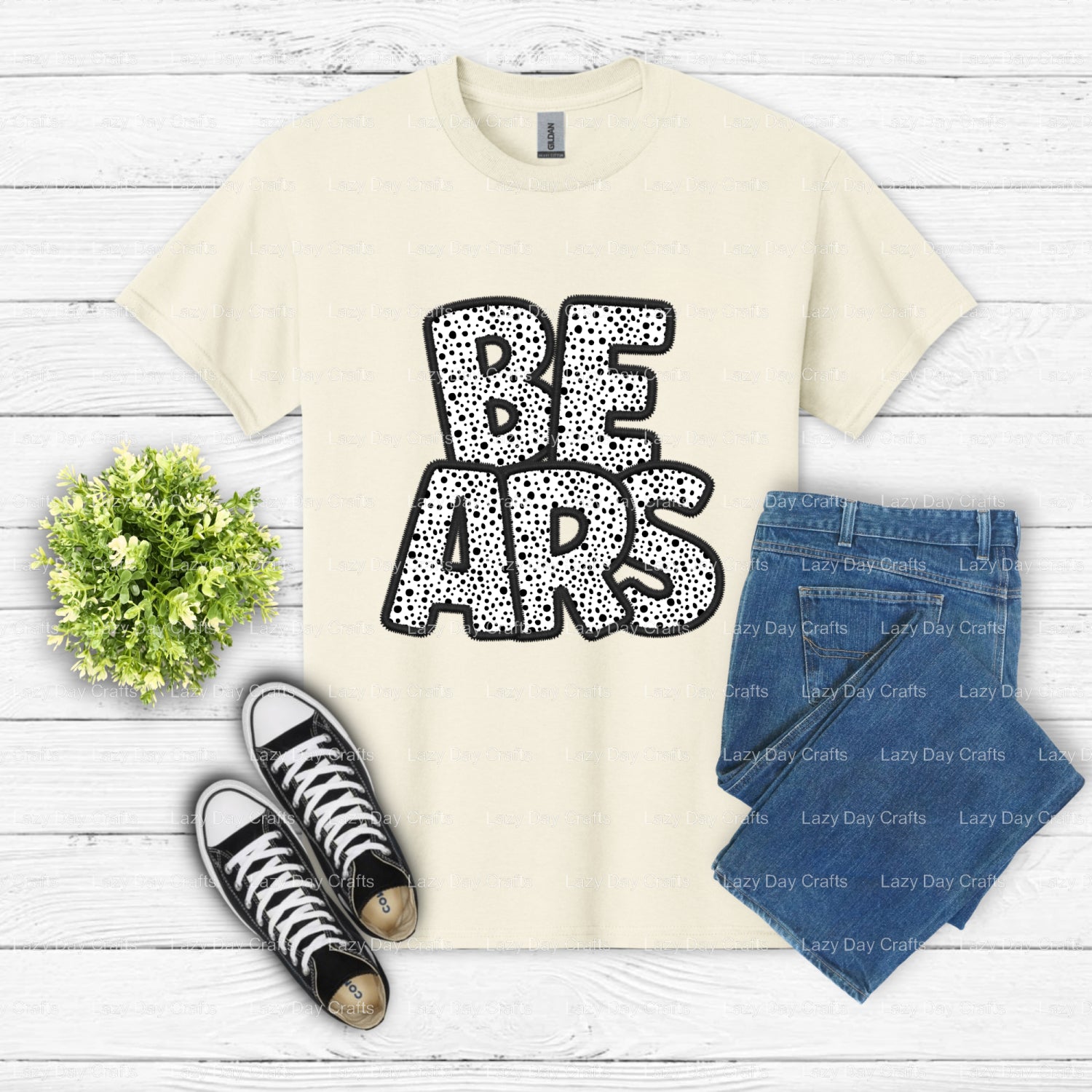 BEARS Mascot – School Spirit DTF Transfer (view 1 of 2) – by Lazy Day Crafts – DTF Transfers – School Spirit, Custom Apparel