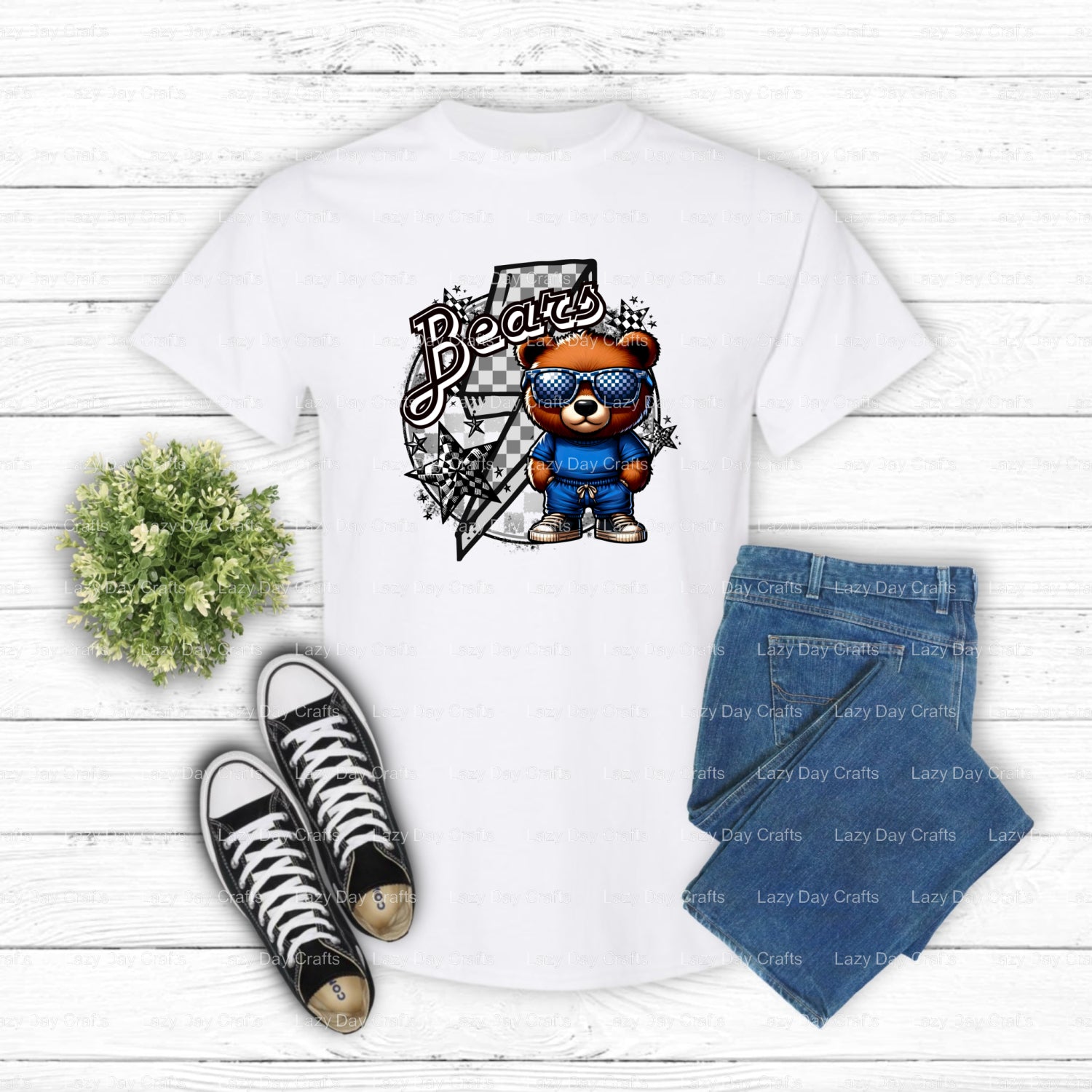 BEARS School Mascot – DTF Transfer (view 1 of 2) – by Lazy Day Crafts – DTF Transfers – School Mascot, Apparel Decoration
