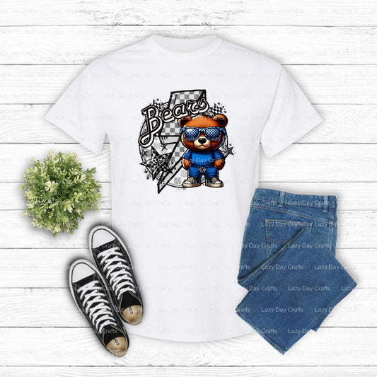 BEARS School Mascot – DTF Transfer (view 1 of 2) – by Lazy Day Crafts – DTF Transfers – School Mascot, Apparel Decoration