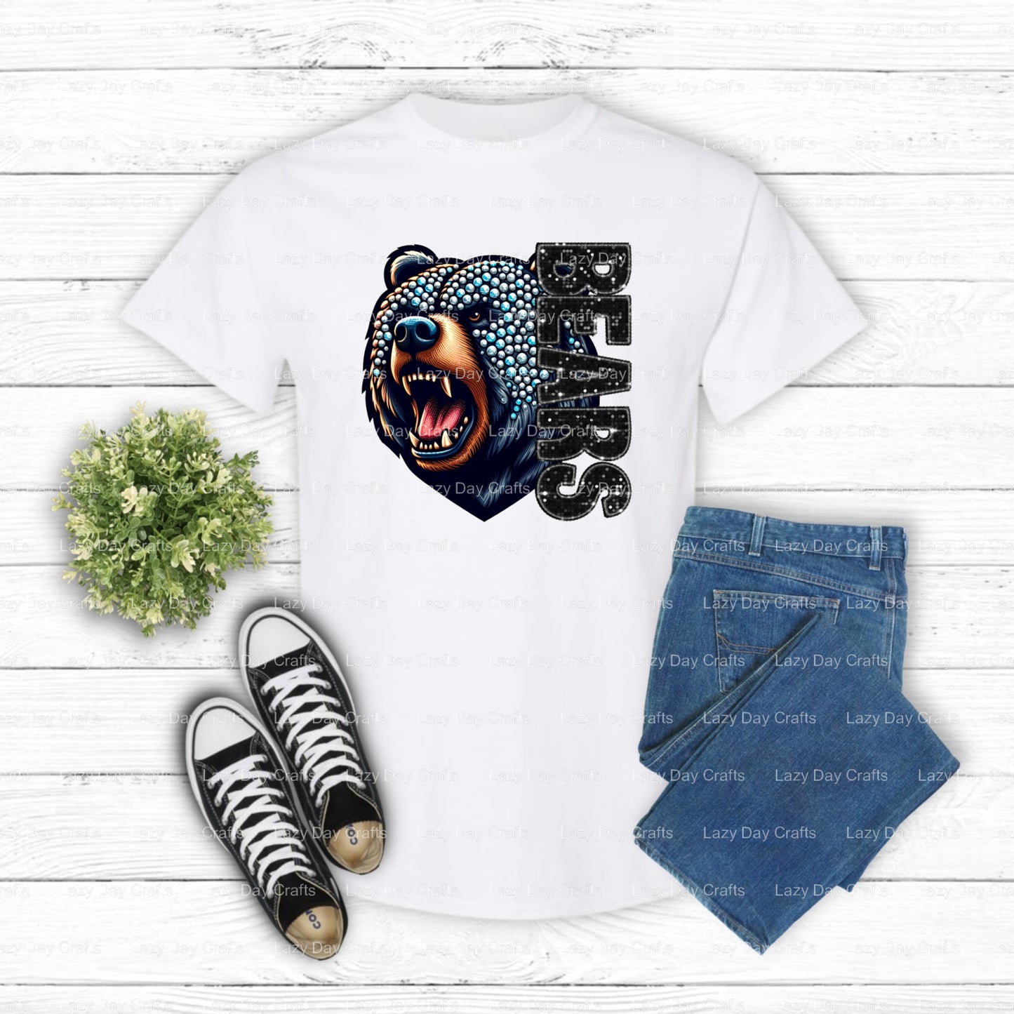 BEARS School Mascot – DTF Transfer (view 1 of 2) – by Lazy Day Crafts – DTF Transfers – School Mascot, DTF Transfers