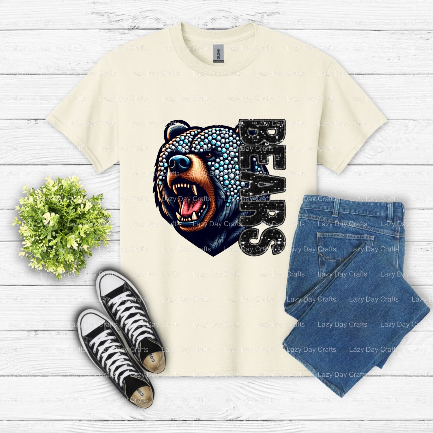 BEARS School Mascot – DTF Transfer (view 2 of 2) – by Lazy Day Crafts – DTF Transfers – School Mascot, DTF Transfers