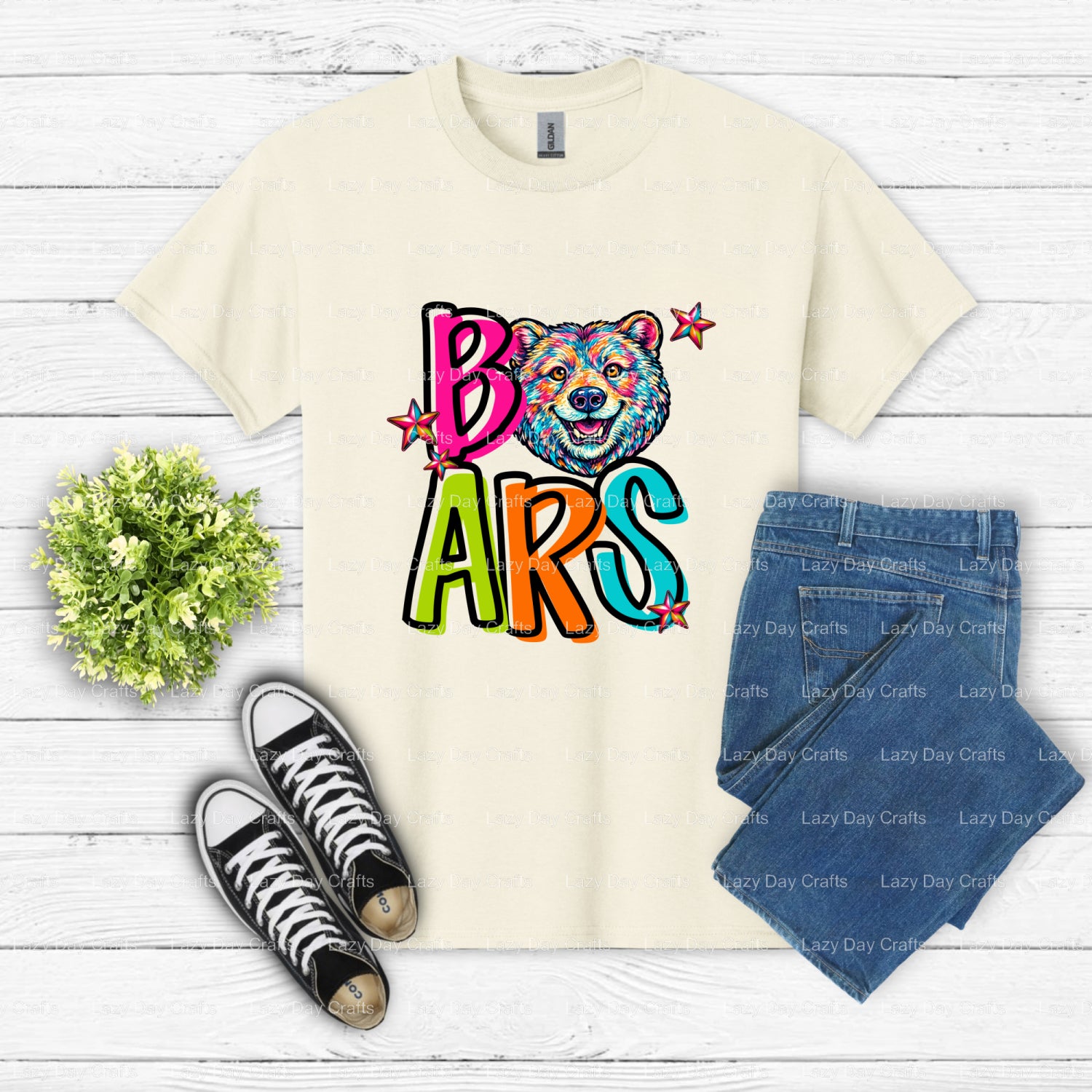 BEARS School Mascot – DTF Transfer (view 2 of 2) – by Lazy Day Crafts – DTF Transfers – School Mascot, DTF Transfers