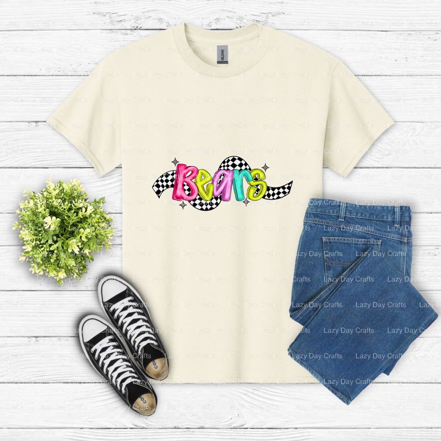 BEARS School Mascot – School Spirit DTF Transfer (view 1 of 2) – by Lazy Day Crafts – DTF Transfers – School Mascot, DTF T...