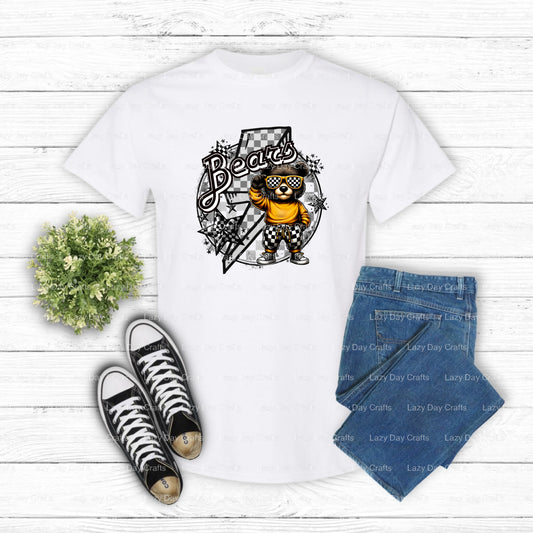 Bears School Mascot Spirit – DTF Transfer (view 1 of 2) – by Lazy Day Crafts – DTF Transfers – School Spirit, DTF Transfers
