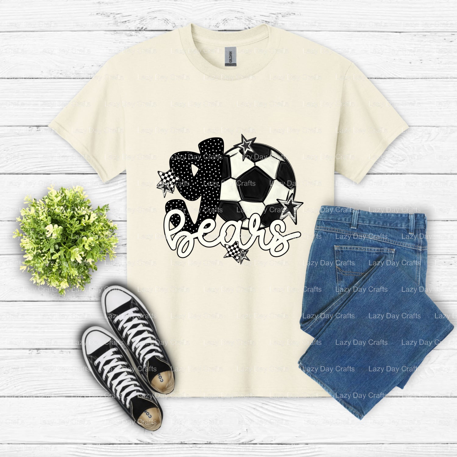 BEARS School Mascot Spirit – DTF Transfer (view 2 of 2) – by Lazy Day Crafts – DTF Transfers – School Spirit, Sports Apparel
