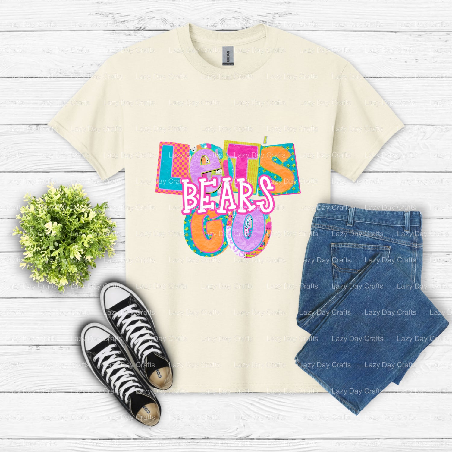 BEARS School Mascot – Spirit Wear DTF Transfer (view 2 of 2) – by Lazy Day Crafts – DTF Transfers – School Mascot, Apparel...