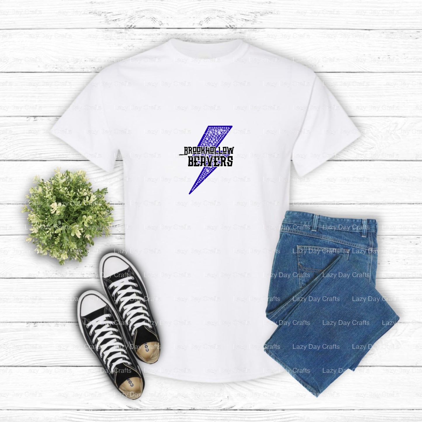 Beaver Mascot Holding 'B' – School Spirit DTF Transfer (view 1 of 2) – by Lazy Day Crafts – DTF Transfers – School Spirit,...