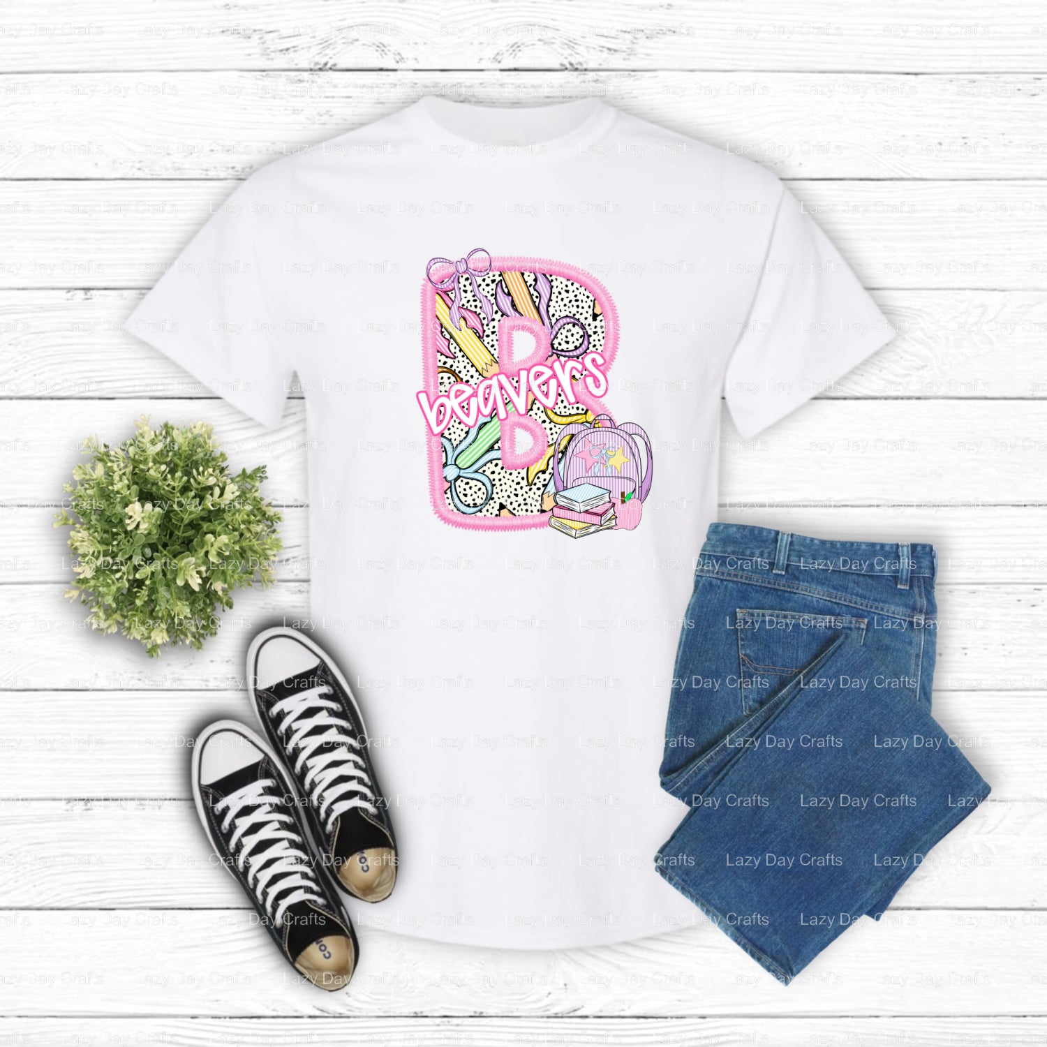BEAVERS Baseball Mascot – School Spirit DTF Transfer (view 1 of 2) – by Lazy Day Crafts – DTF Transfers – School Mascot, A...