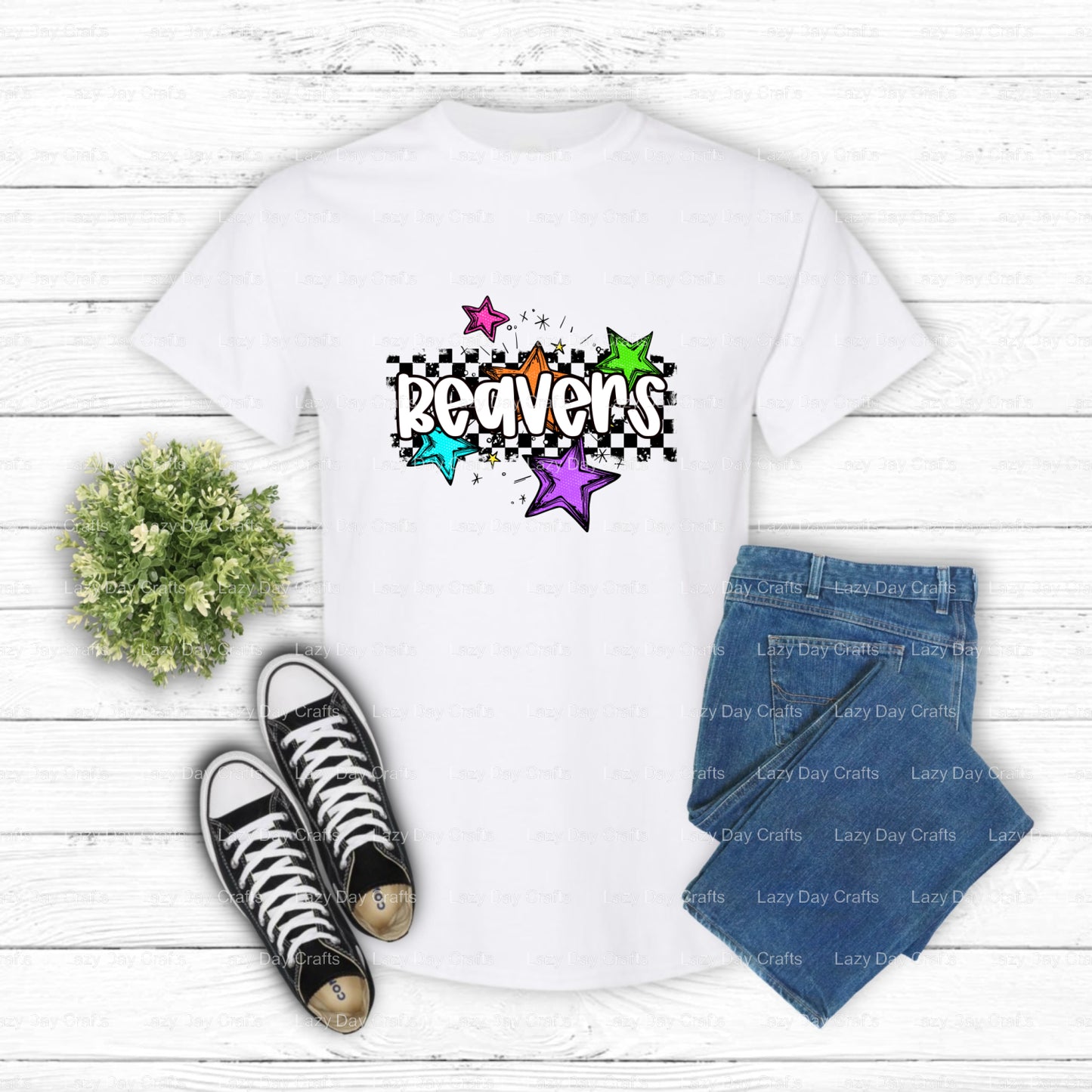 BEAVERS Mascot Team Spirit – School DTF Transfer (view 1 of 2) – by Lazy Day Crafts – DTF Transfers – School Mascot, DTF T...