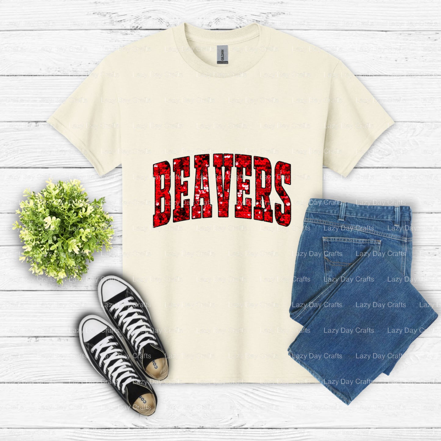 BEAVERS – School Mascot DTF Transfer (view 1 of 2) – by Lazy Day Crafts – DTF Transfers – School Mascot, School Spirit