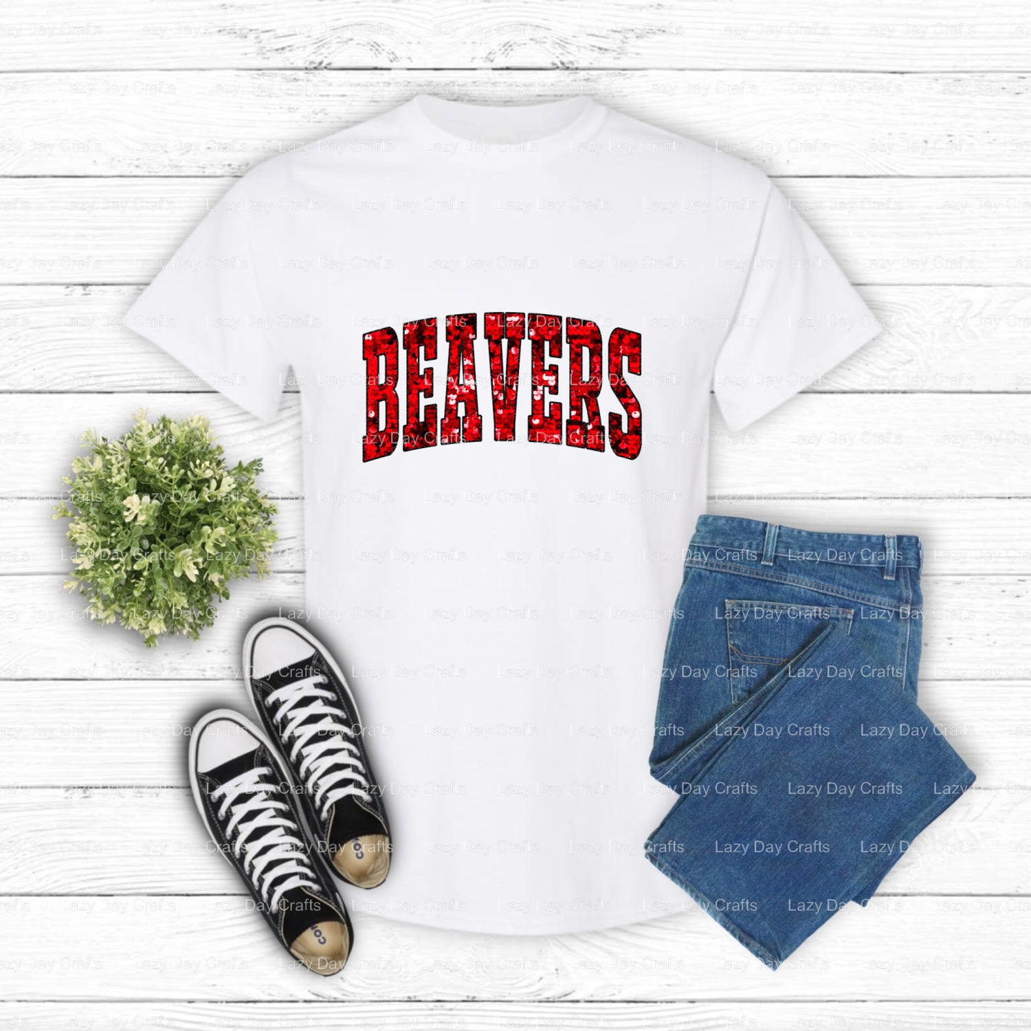 BEAVERS – School Mascot DTF Transfer (view 2 of 2) – by Lazy Day Crafts – DTF Transfers – School Mascot, School Spirit