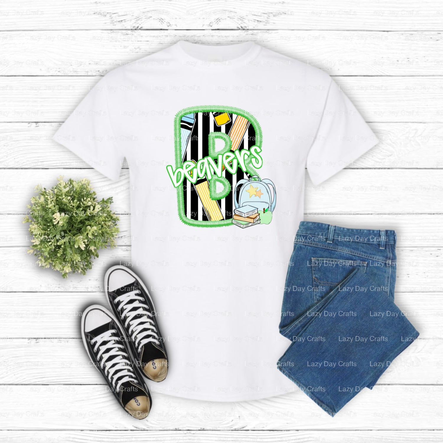 Beavers School Mascot – School Spirit DTF Transfer (view 1 of 2) – by Lazy Day Crafts – DTF Transfers – School Mascots, Sc...