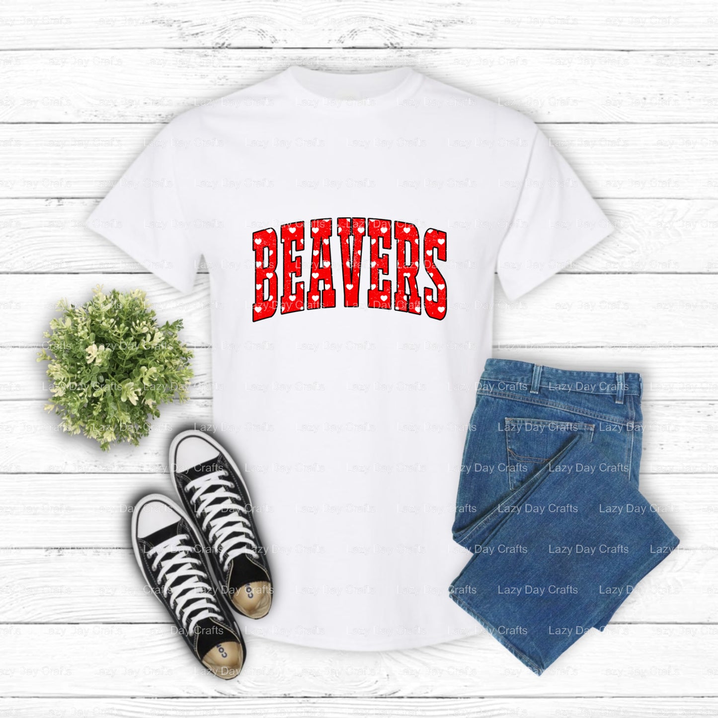 BEAVERS Varsity Mascot – School Spirit DTF Transfer (view 2 of 2) – by Lazy Day Crafts – DTF Transfers – School Spirit, Ap...