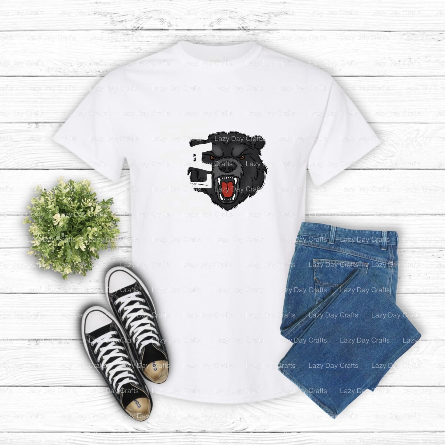 BLACK BEAR PRIDE – School Spirit DTF Transfer (view 1 of 2) – by Lazy Day Crafts – DTF Transfers – School Spirit, DTF Tran...