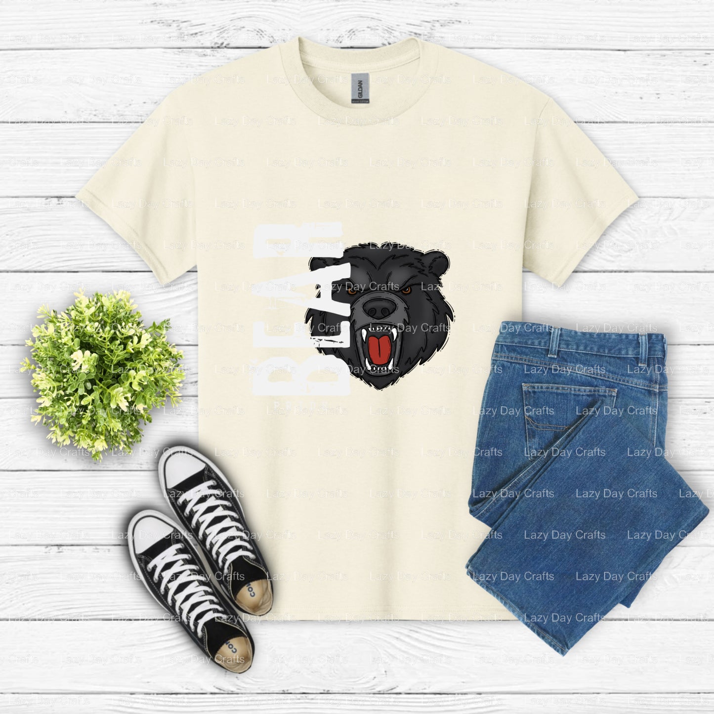 BLACK BEAR PRIDE – School Spirit DTF Transfer (view 2 of 2) – by Lazy Day Crafts – DTF Transfers – School Spirit, DTF Tran...