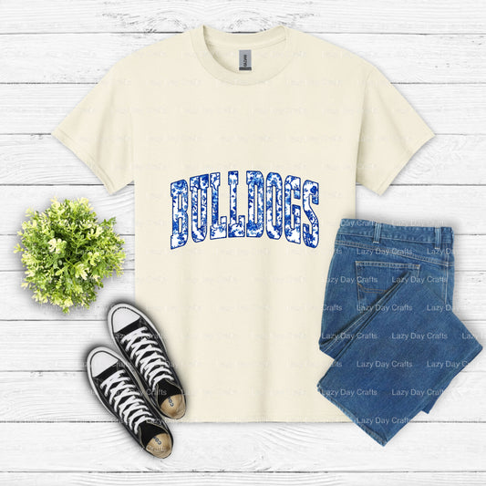 Blue Bulldog Mascot – School Spirit DTF Transfer (view 1 of 2) – by Lazy Day Crafts – DTF Transfers – School Mascot, DTF T...