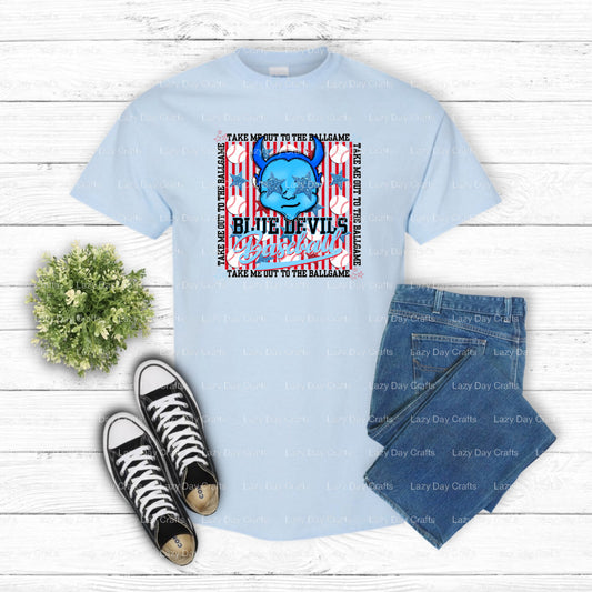 BLUE DEVILS BASEBALL – School Spirit DTF Transfer (view 1 of 2) – by Lazy Day Crafts – DTF Transfers – School Spirit, Spor...