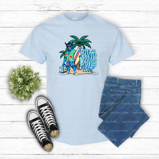 BLUE DEVILS Mascot – School Spirit DTF Transfer (view 1 of 2) – by Lazy Day Crafts – DTF Transfers – School Spirit, Appare...