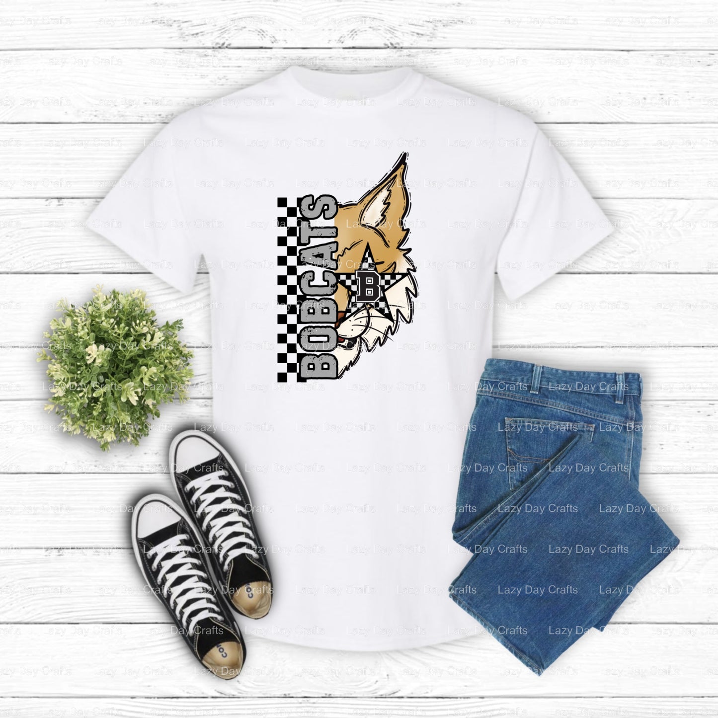 Bobcat Graduate Mascot – School Spirit DTF Transfer (view 2 of 2) – by Lazy Day Crafts – DTF Transfers – School Mascot, Ap...