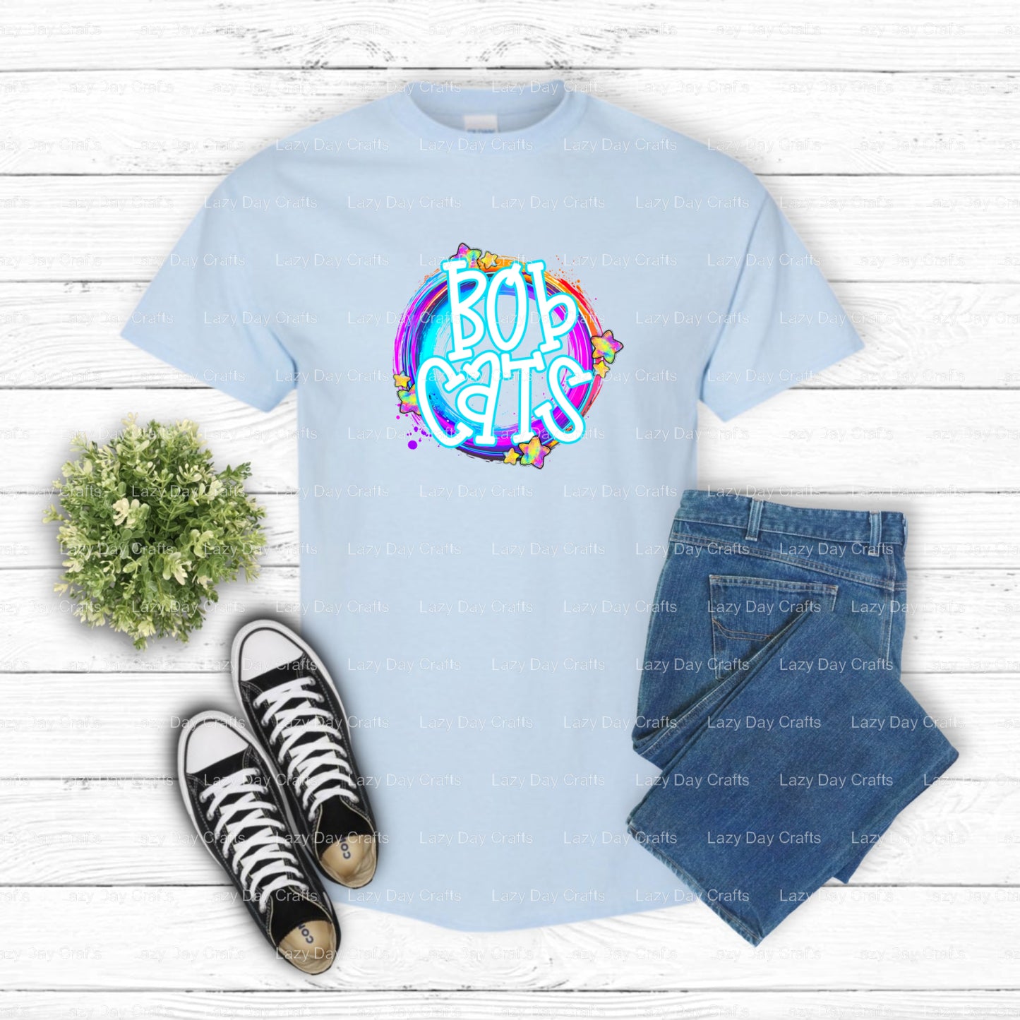 BOBCATS Fierce Mascot – School Spirit DTF Transfer (view 1 of 2) – by Lazy Day Crafts – DTF Transfers – School Mascot, App...