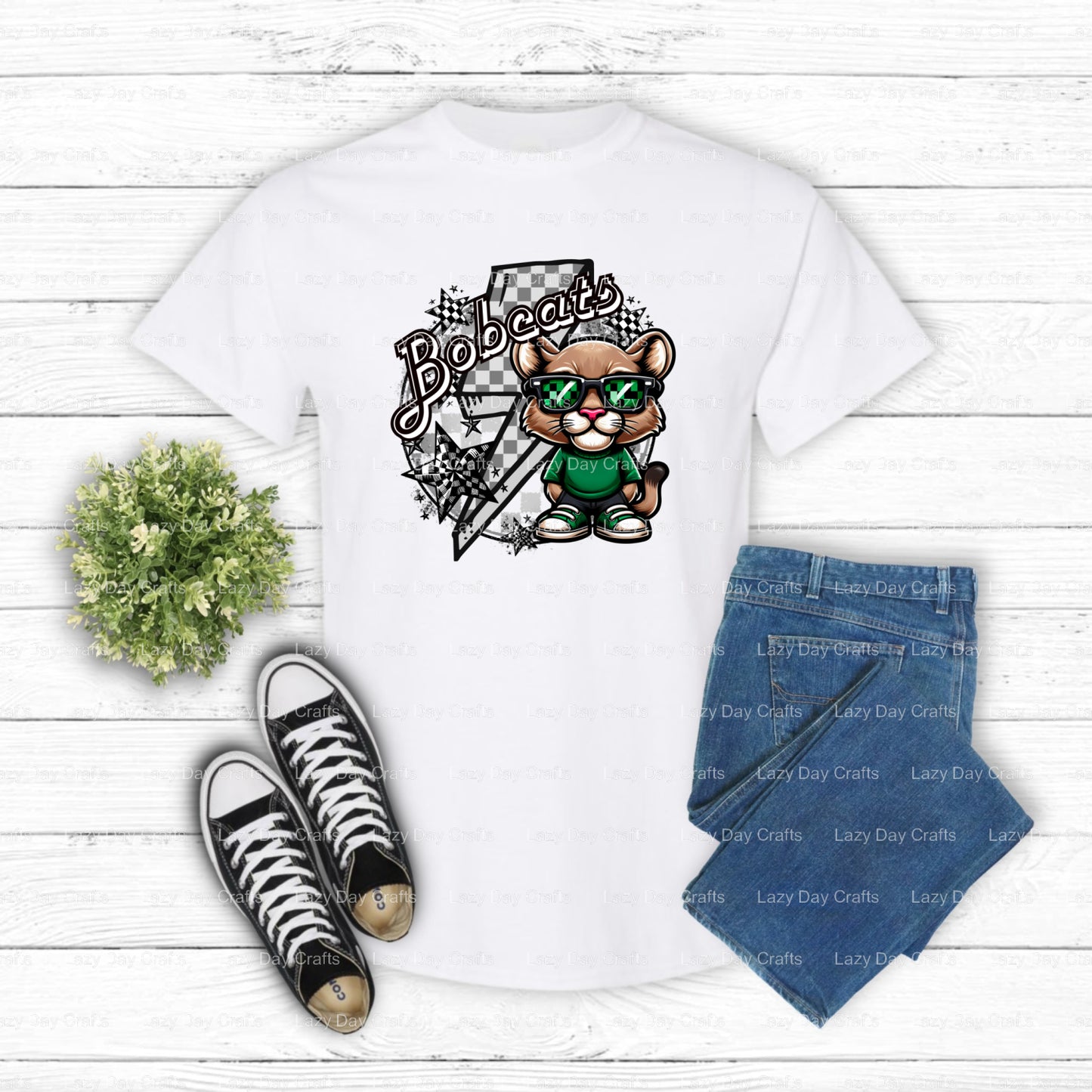 BOBCATS Fierce Mascot – School Spirit DTF Transfer (view 2 of 2) – by Lazy Day Crafts – DTF Transfers – School Mascot, App...