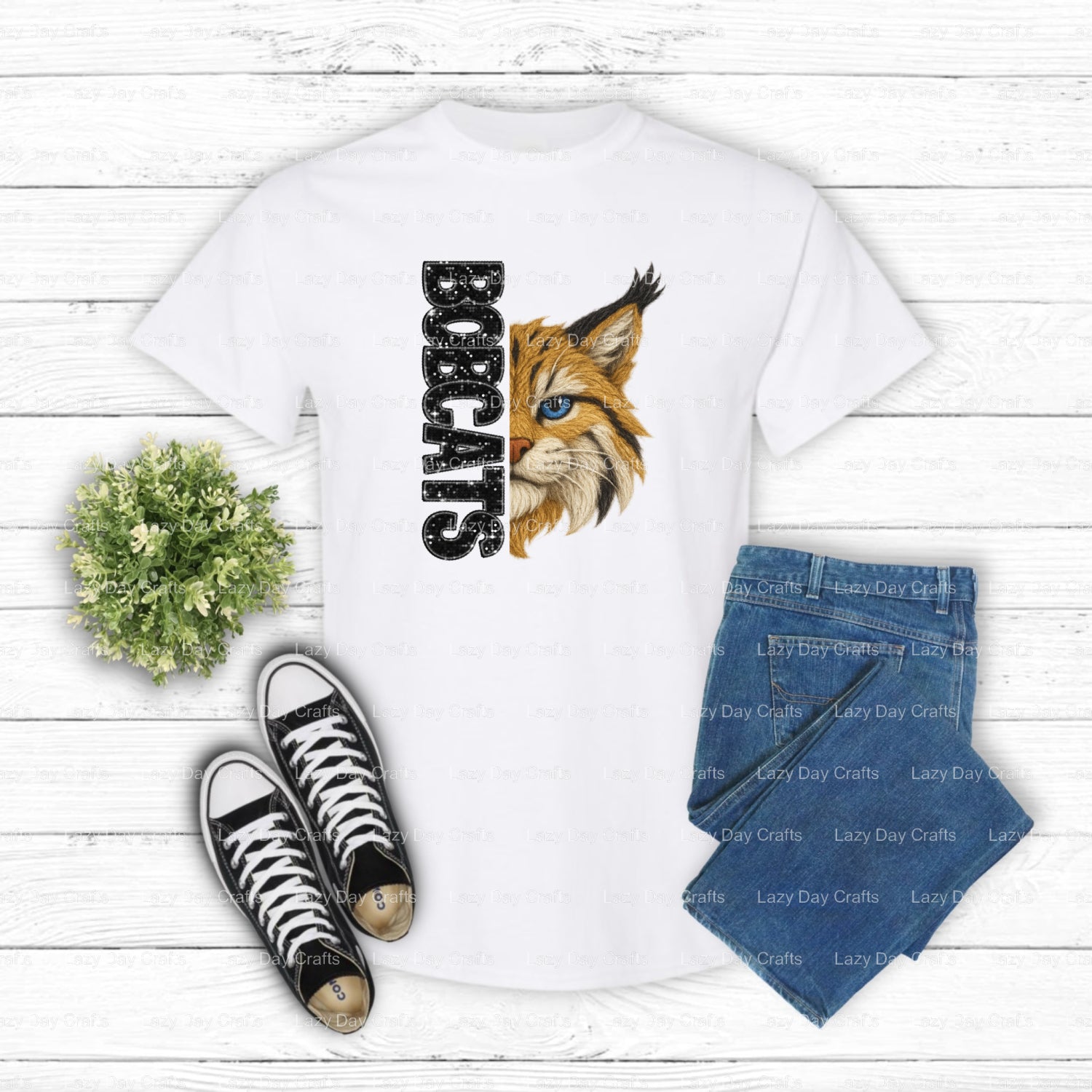 BOBCATS Mascot Head – School Spirit DTF Transfer (view 2 of 2) – by Lazy Day Crafts – DTF Transfers – School Mascot, DTF T...