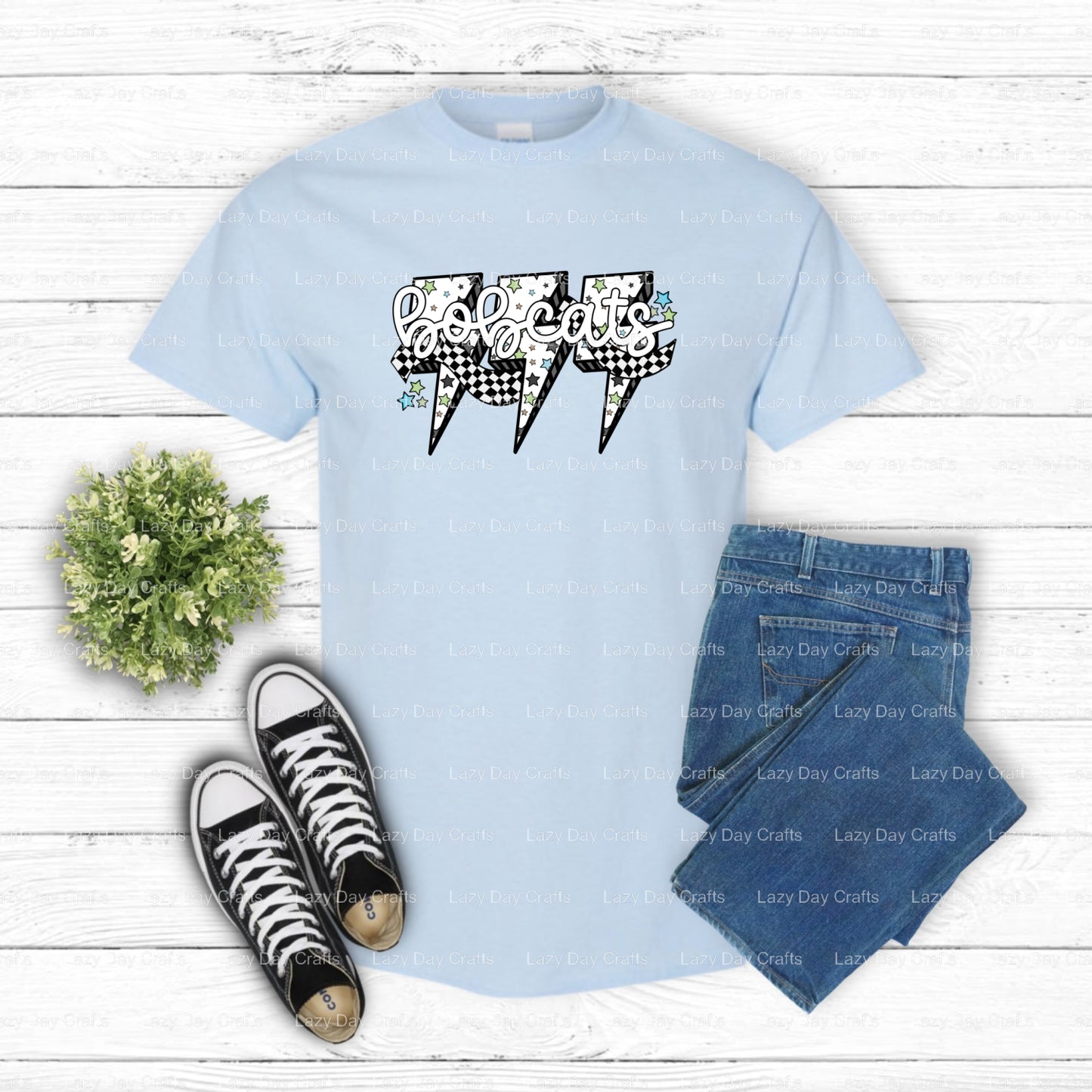 BOBCATS Mascot – School Spirit DTF Transfer (view 2 of 2) – by Lazy Day Crafts – DTF Transfers – School Spirit, DTF Transfers