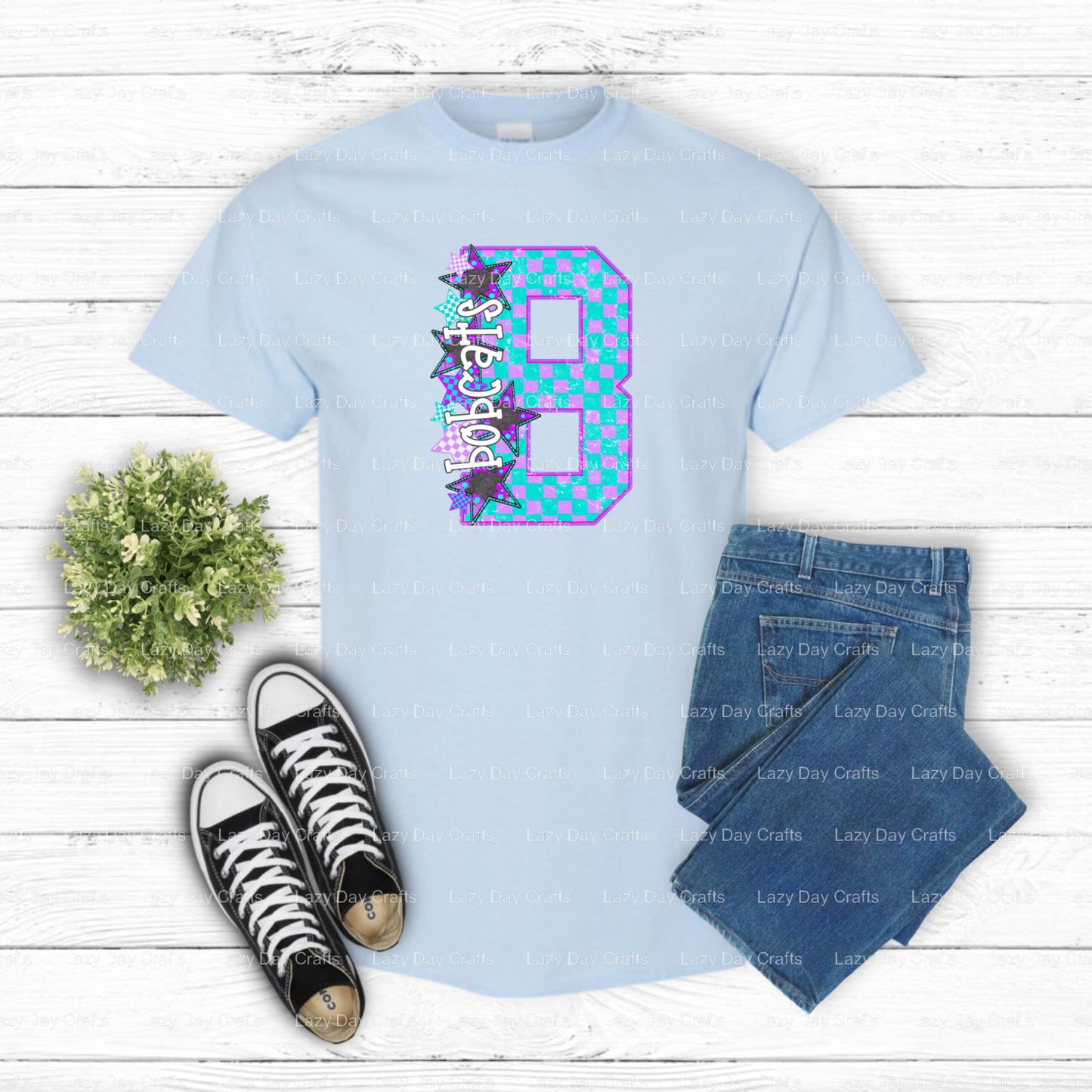 BOBCATS Pouncing Mascot – School Spirit DTF Transfer (view 2 of 2) – by Lazy Day Crafts – DTF Transfers – School Spirit, A...