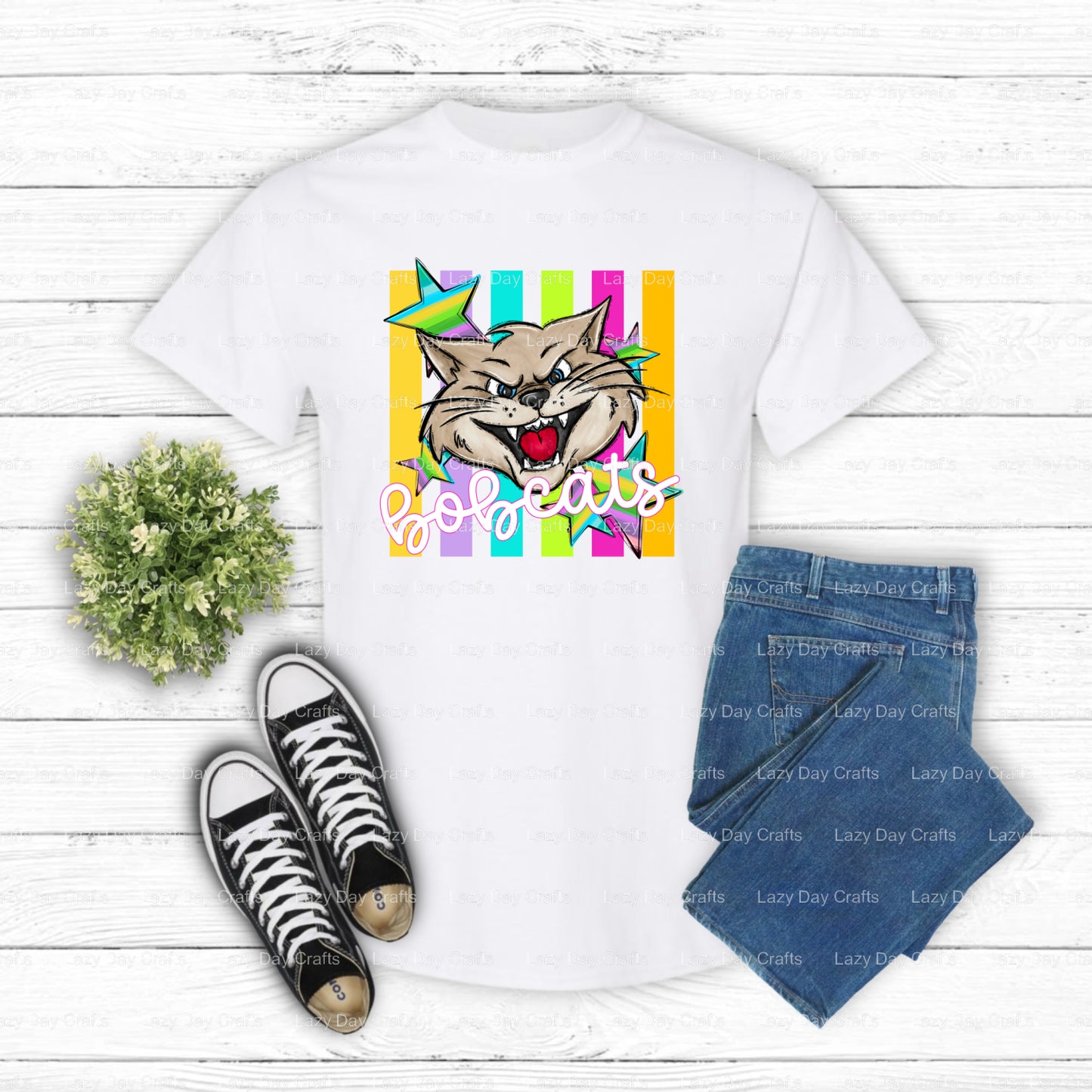 BOBCATS Roaring Mascot – School Spirit DTF Transfer (view 1 of 2) – by Lazy Day Crafts – DTF Transfers – School Spirit, DT...