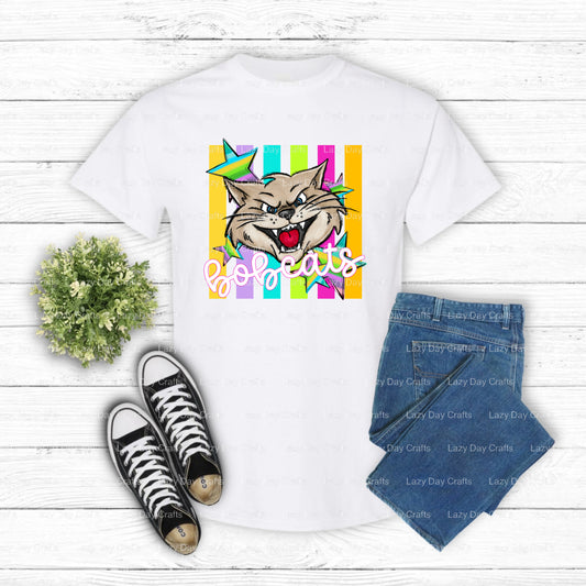 BOBCATS Roaring Mascot – School Spirit DTF Transfer (view 1 of 2) – by Lazy Day Crafts – DTF Transfers – School Spirit, DT...