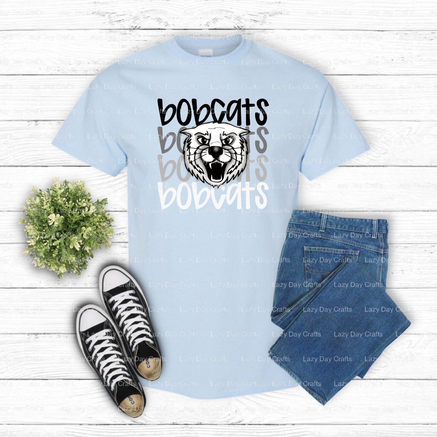 Bobcats School Mascot – Ready To Press DTF Transfer (view 2 of 2) – by Lazy Day Crafts – DTF Transfers – School Spirit, DT...