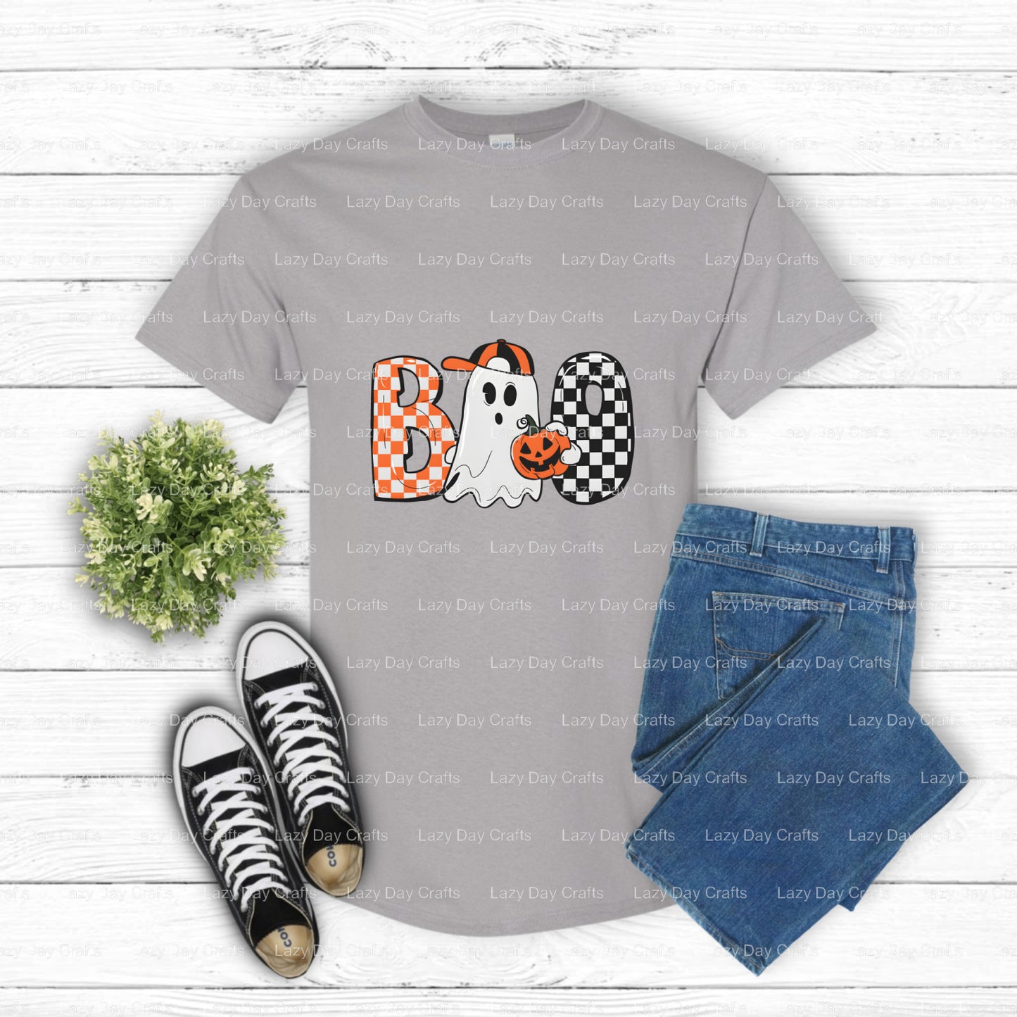 boo Ghost – Halloween DTF Transfer (view 2 of 2) – by Lazy Day Crafts – DTF Transfers – DTF Transfers, Premade DTF