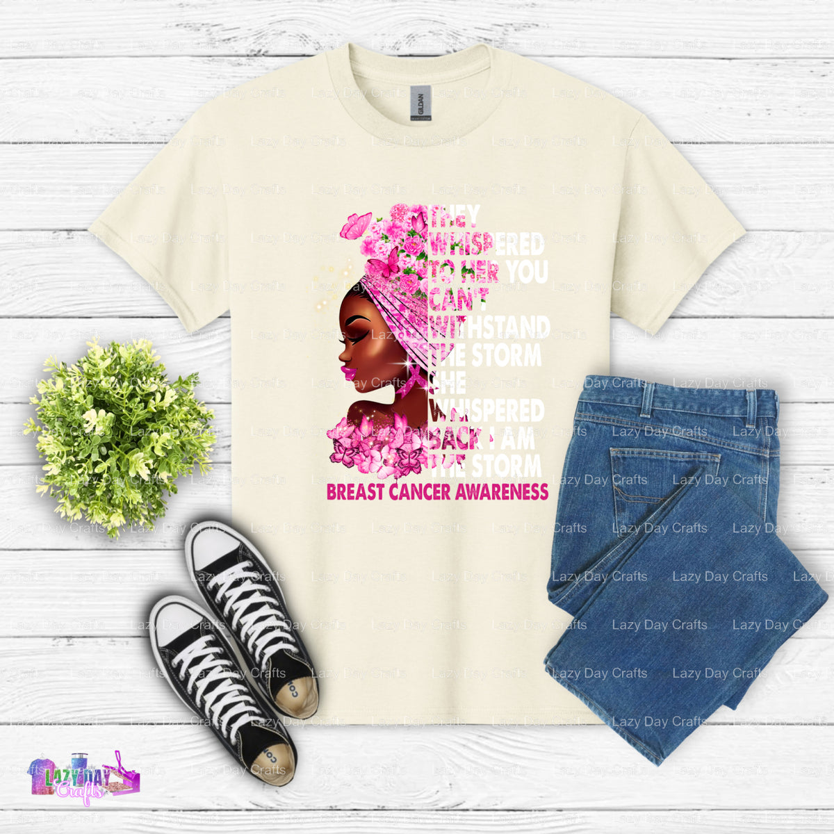 BREAST CANCER AWARENESS – Ready to Press DTF Transfer (view 2 of 2) – by Lazy Day Crafts – DTF Transfers – DTF Transfers,...