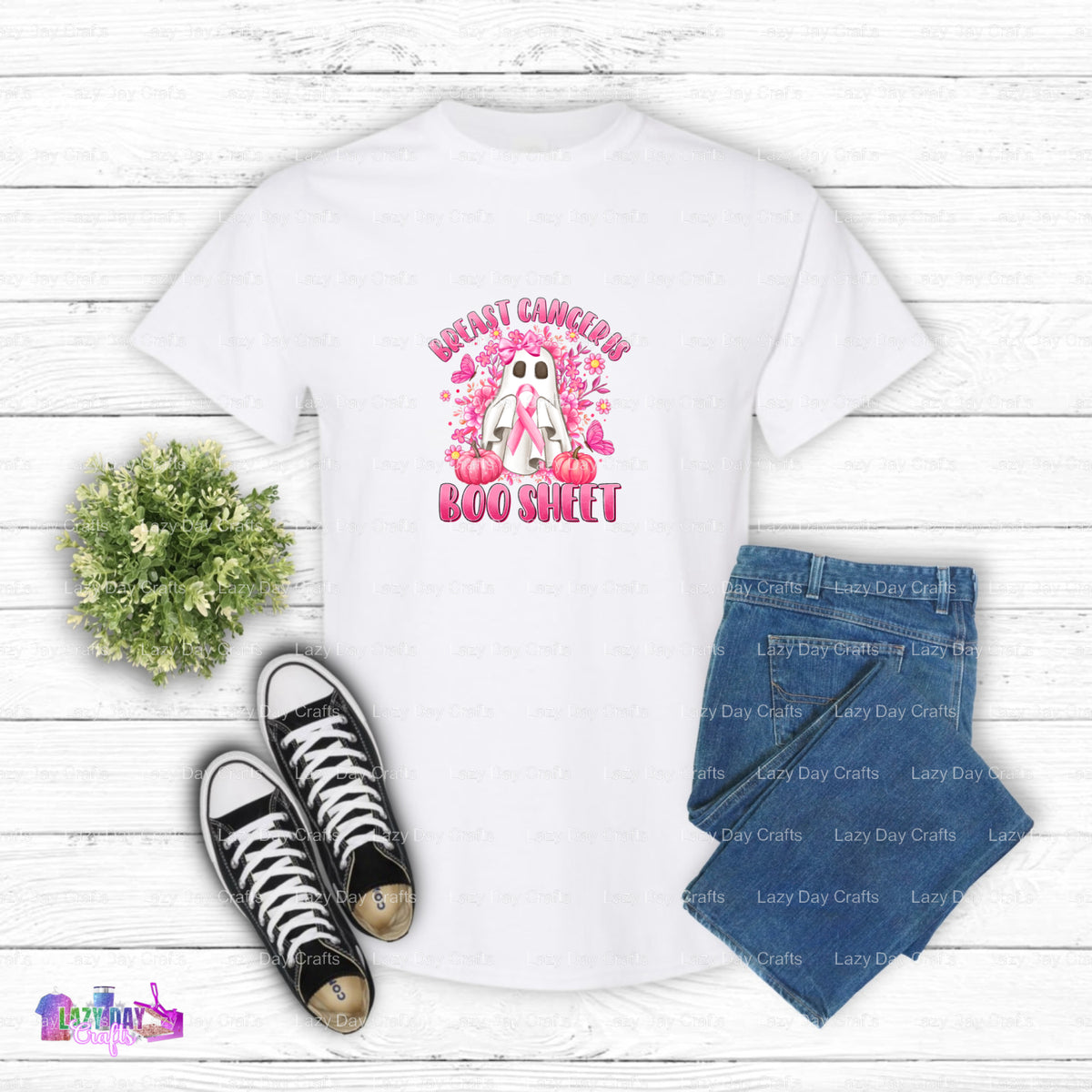 Breast Cancer Is Boo Sheet – DTF Transfer (view 1 of 2) – by Lazy Day Crafts – DTF Transfers – DTF Transfers, Premade DTF