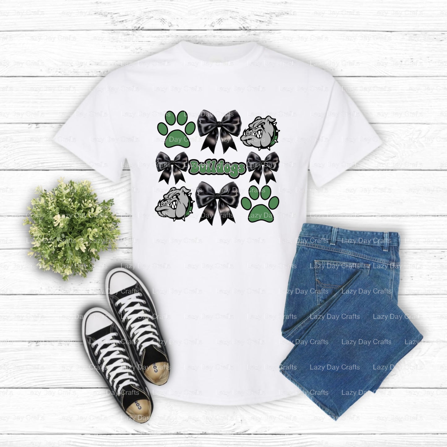 Bulldog Mascot School Spirit – DTF Transfer (view 1 of 2) – by Lazy Day Crafts – DTF Transfers – School Mascot, Apparel Cr...
