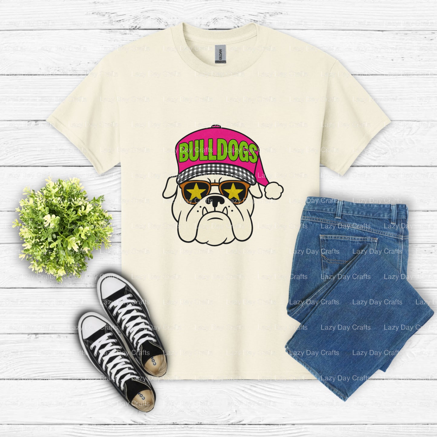 Bulldog Mascot – School Spirit DTF Transfer (view 2 of 2) – by Lazy Day Crafts – DTF Transfers – School Mascot, DTF Transfers