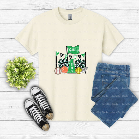 Bulldog Mascot School Spirit – Lazy Day DTF Transfer (view 1 of 2) – by Lazy Day Crafts – DTF Transfers – School Mascot, D...
