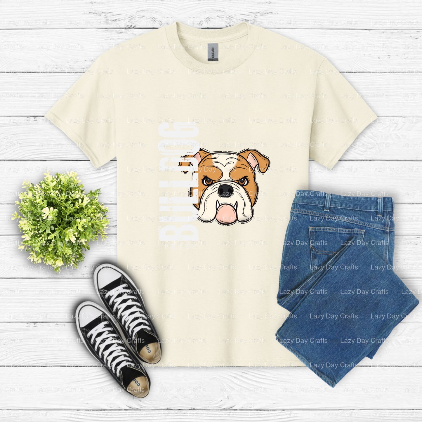BULLDOG PRIDE – School Mascot DTF Transfer (view 2 of 2) – by Lazy Day Crafts – DTF Transfers – School Mascot, Premade DTF