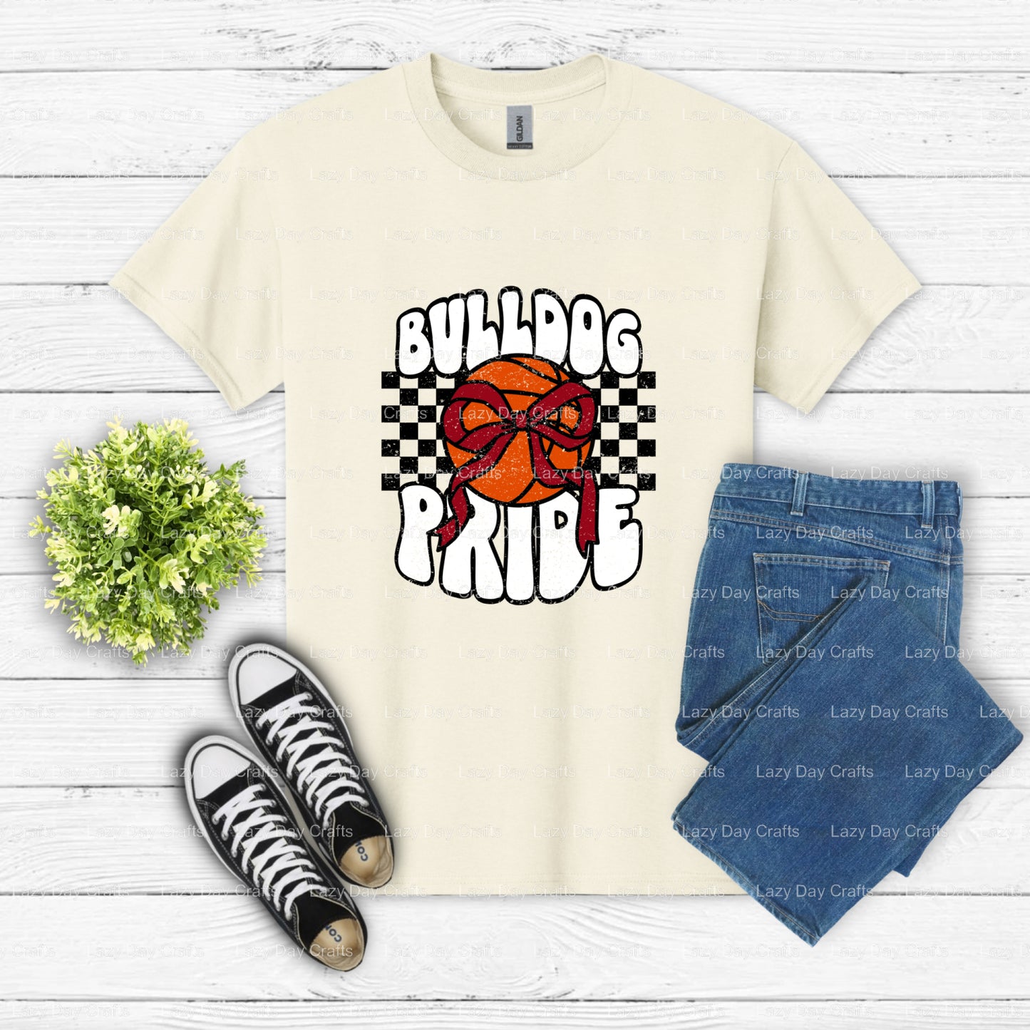 BULLDOG PRIDE – School Mascot DTF Transfer (view 2 of 2) – by Lazy Day Crafts – DTF Transfers – School Mascot, School Spirit