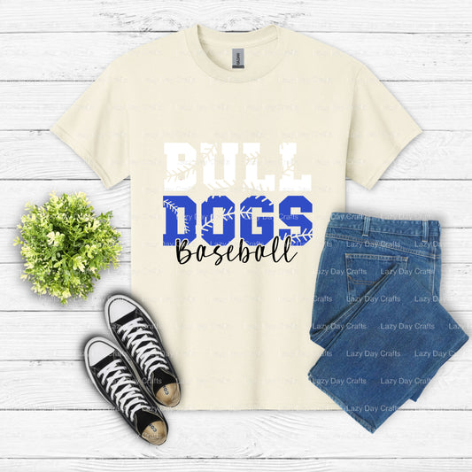 Bulldogs Baseball Mascot – School Spirit DTF Transfer (view 1 of 2) – by Lazy Day Crafts – DTF Transfers – School Mascot,...
