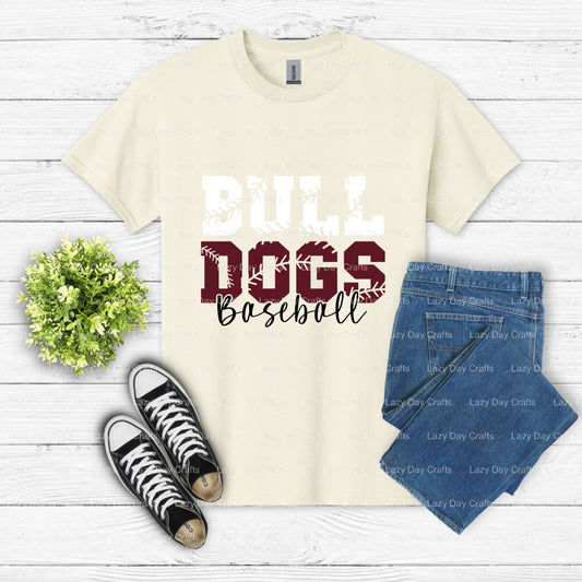 BULLDOGS BASEBALL – School Mascot DTF Transfer (view 1 of 2) – by Lazy Day Crafts – DTF Transfers – School Mascot, Sports DTF