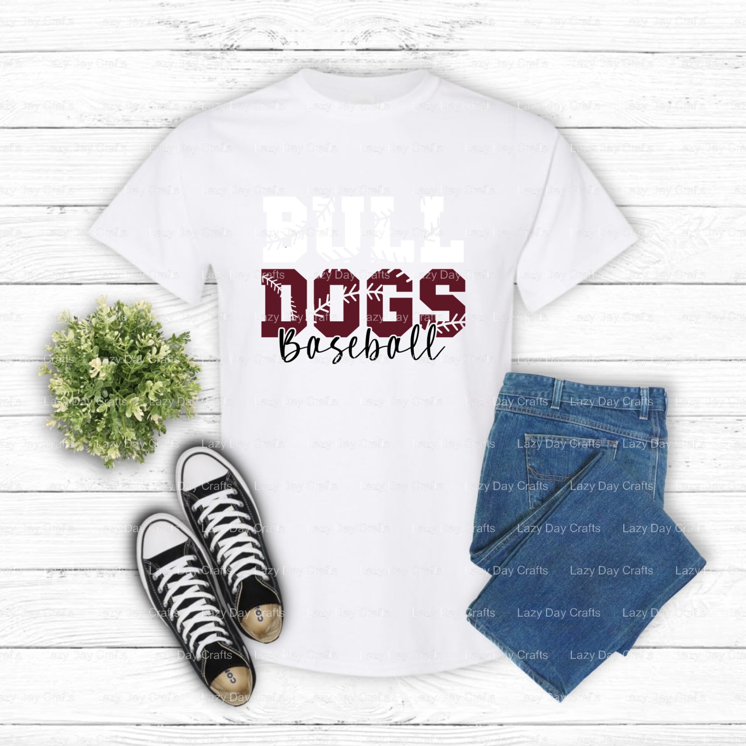 BULLDOGS BASEBALL – School Mascot DTF Transfer (view 2 of 2) – by Lazy Day Crafts – DTF Transfers – School Mascot, Sports DTF