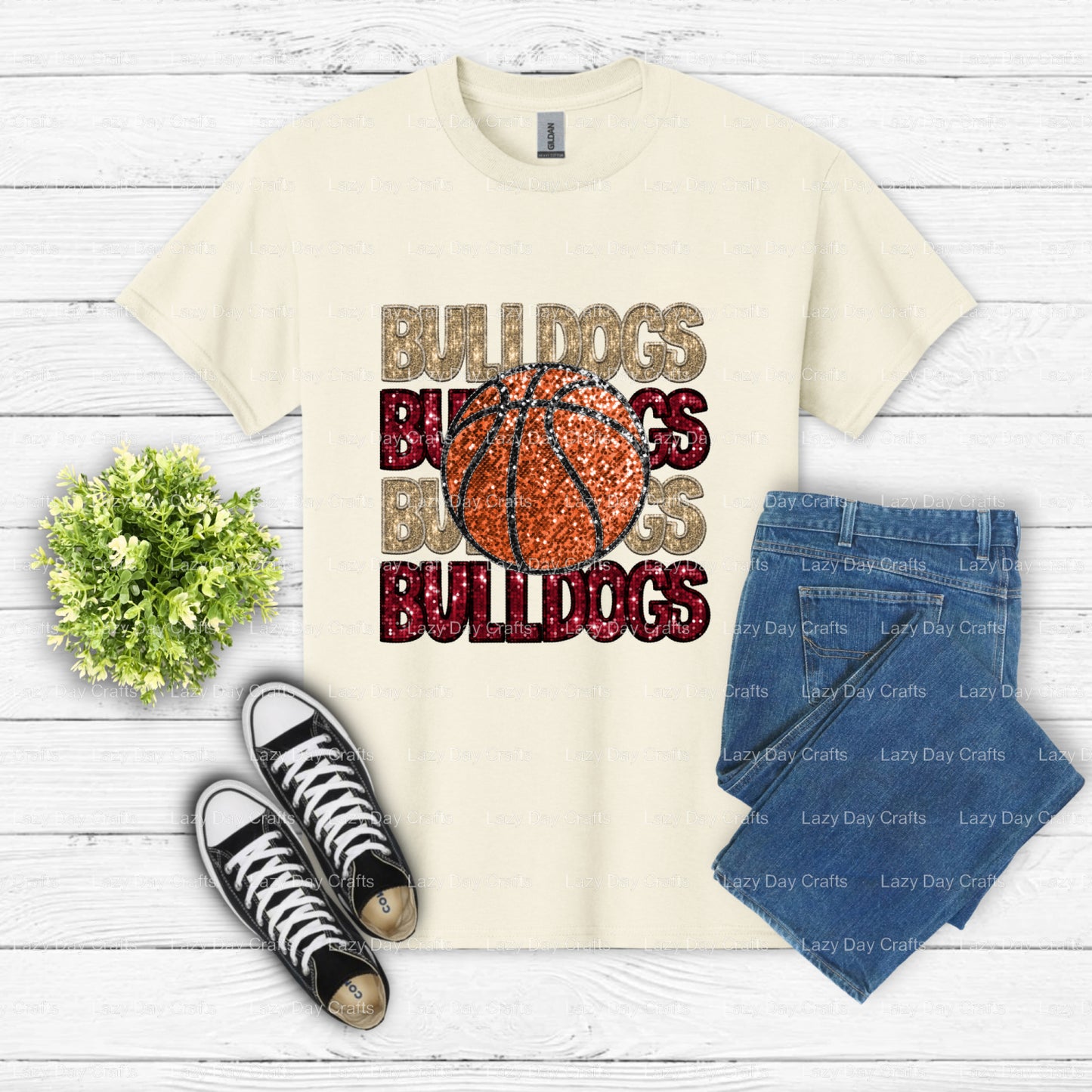 Bulldogs Bulldog Pride School Mascot – DTF Transfer (view 2 of 2) – by Lazy Day Crafts – DTF Transfers – School Mascot, Ap...